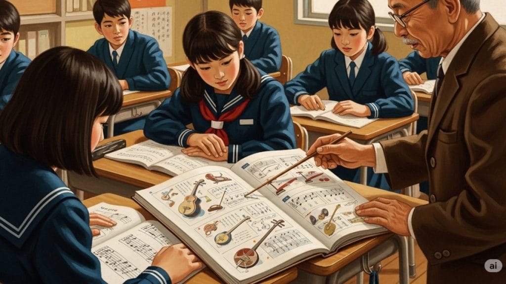 かつては中学校の音楽の教科書にも掲載された