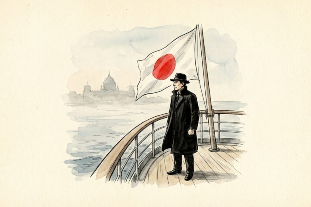 君が代行進曲の作曲背景となる吉本光蔵のドイツ留学への旅立ち