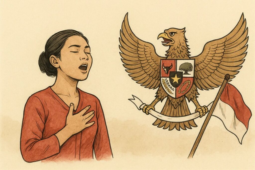 インドネシア国歌のマナーと法律